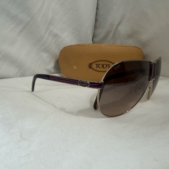 Tod's Women's Sunglass 07 Col 34x (Purple and Gold) - Picture 2 of 6
